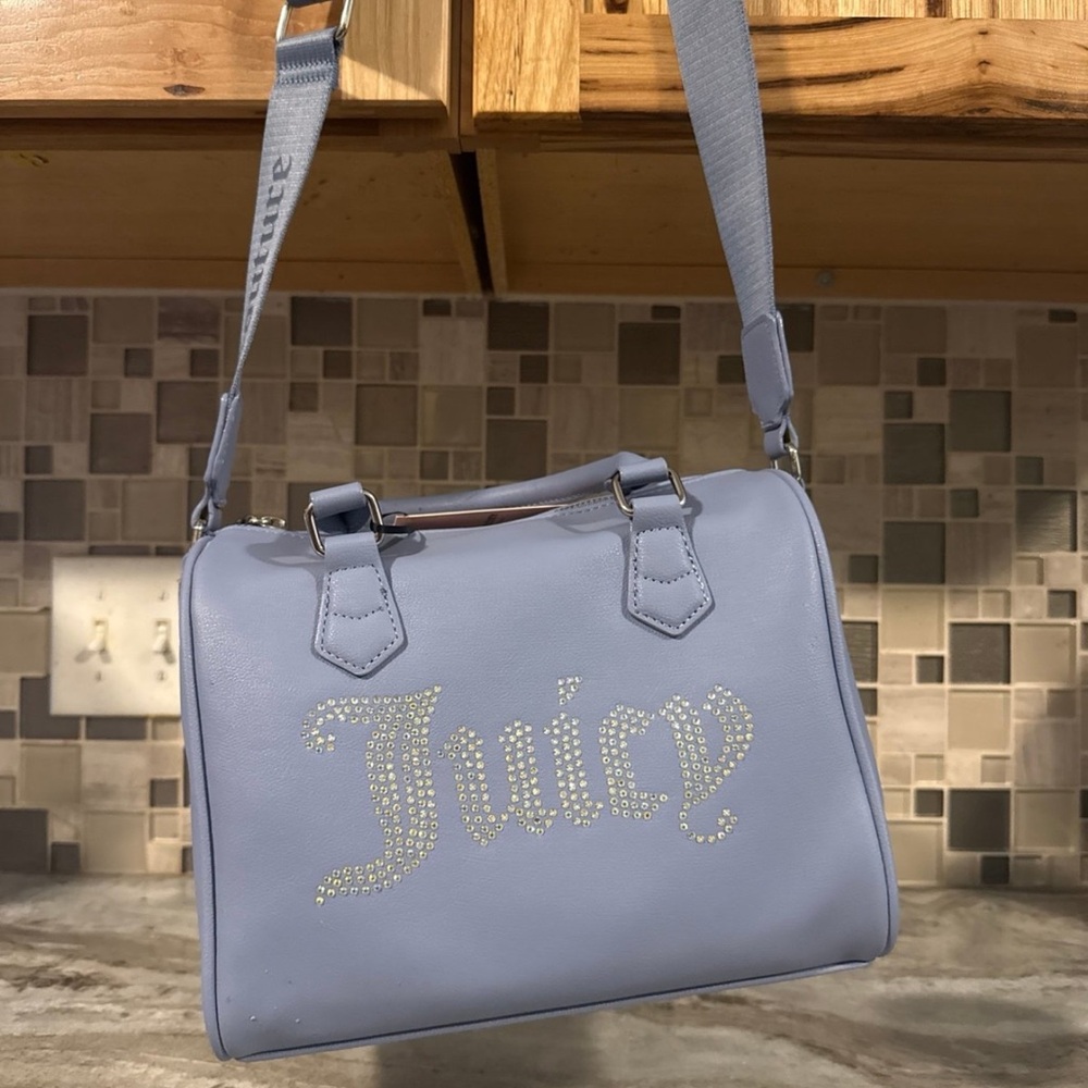 Juicy Couture Blue Crossbody Bag with Metallic Accents